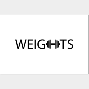 Weights typographic logo design Posters and Art